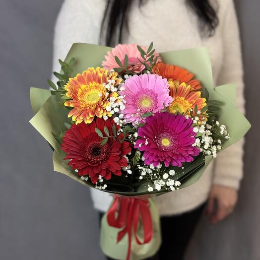 Букет с герберами 7 шт 