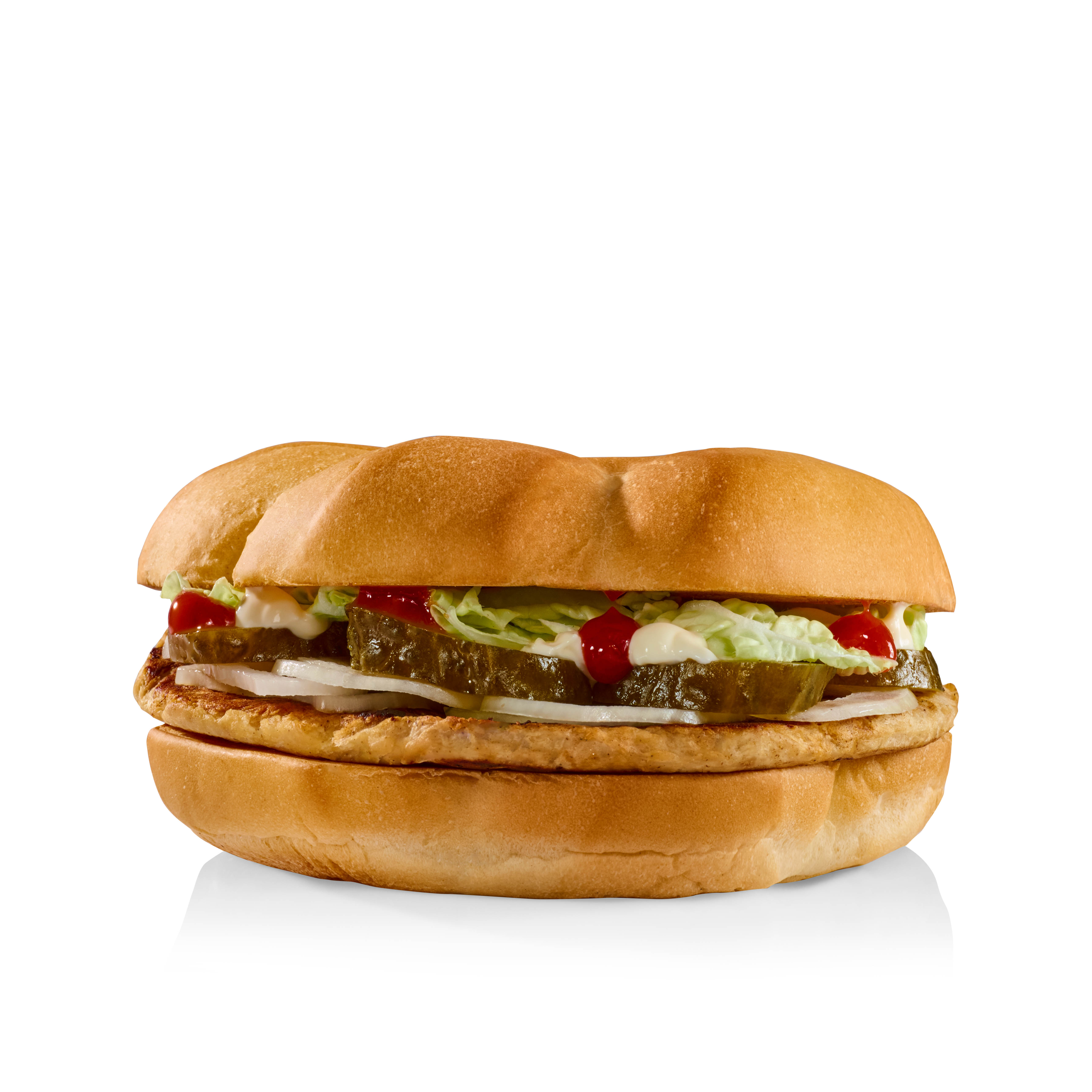 Чикенбургер Гулливер с маринованным огурцом