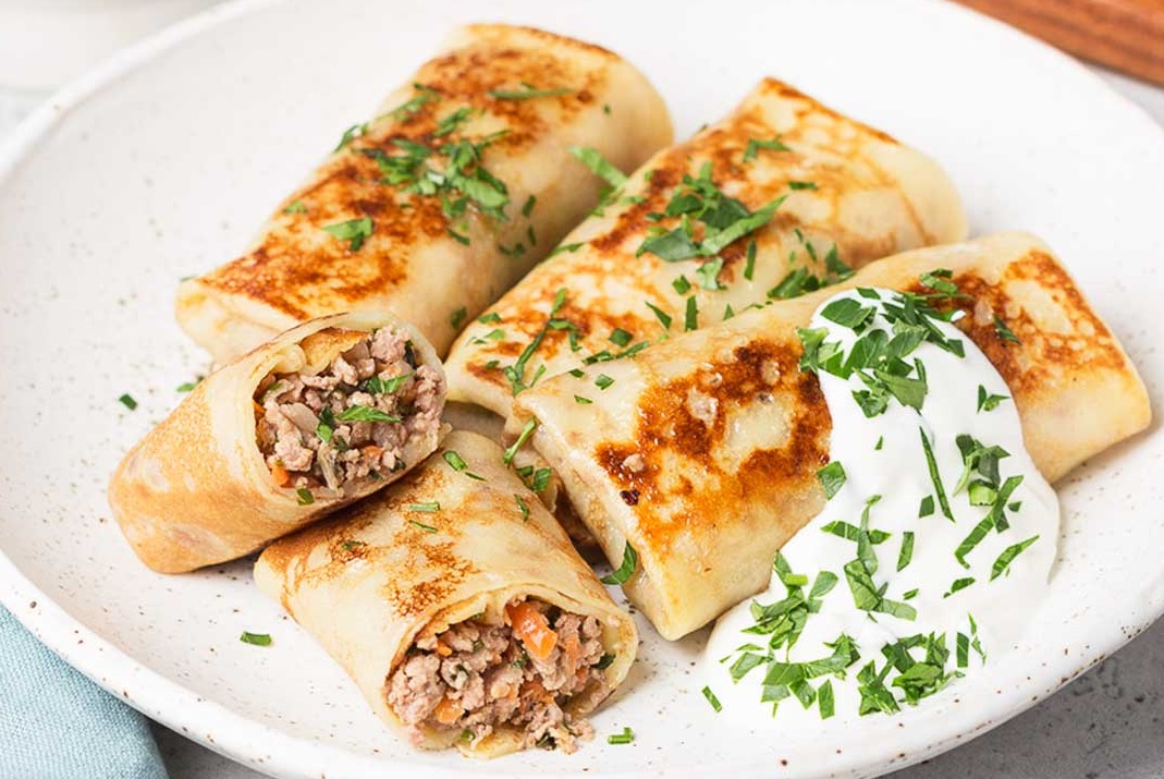 Блины с мясом