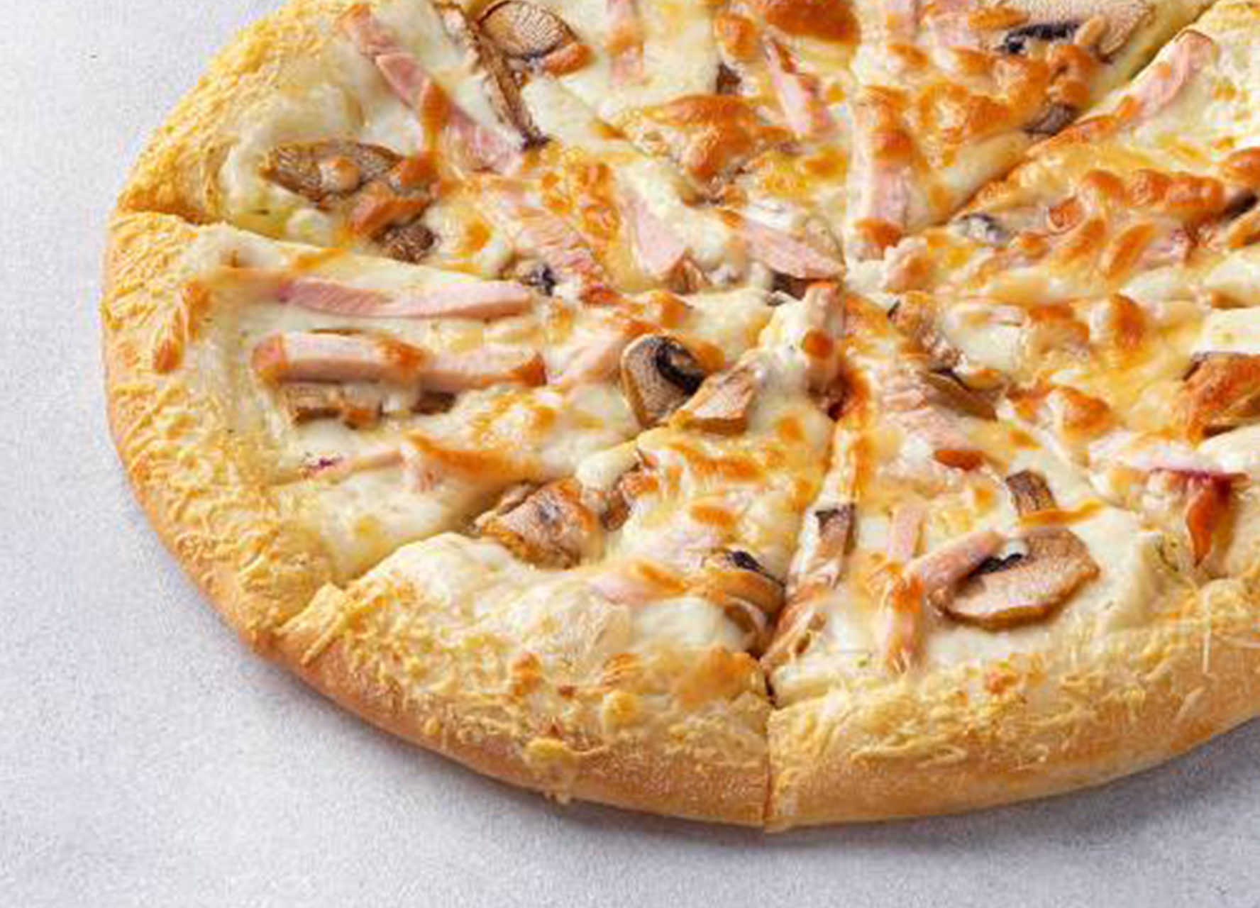 Пицца Пикантный цыплёнок сулугуни 30 см на толстом с сыром