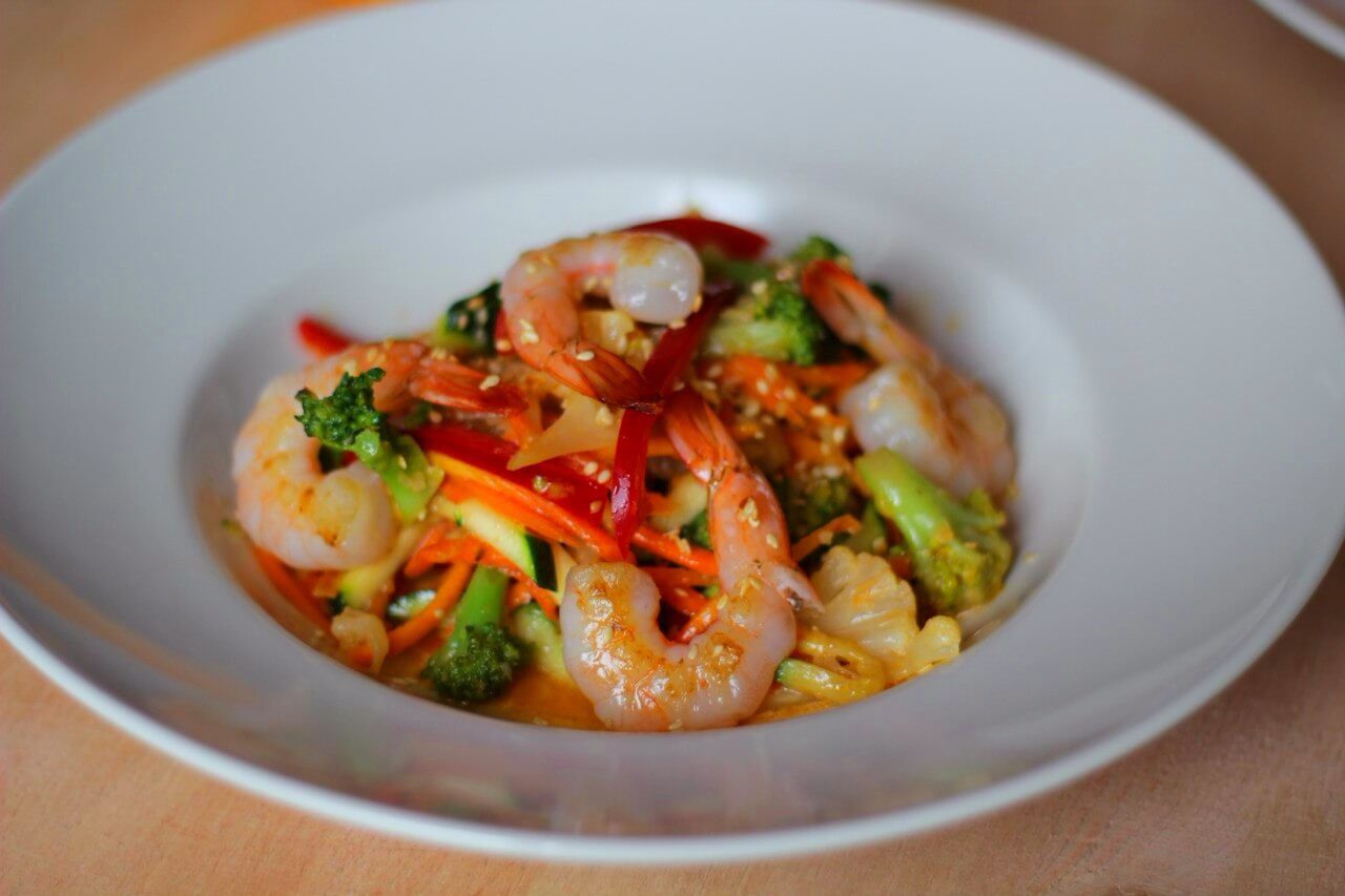 WOK КРЕВЕТКИ, ОВОЩИ