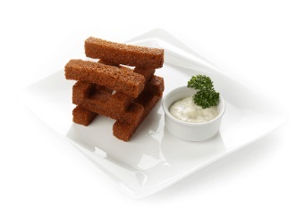 Гренки чесночные с соусом