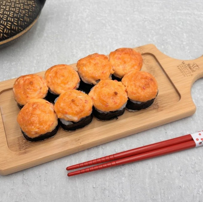 Запеченный с креветками