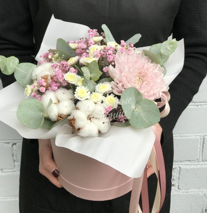 Композиция в коробке «Тёплые чувства»