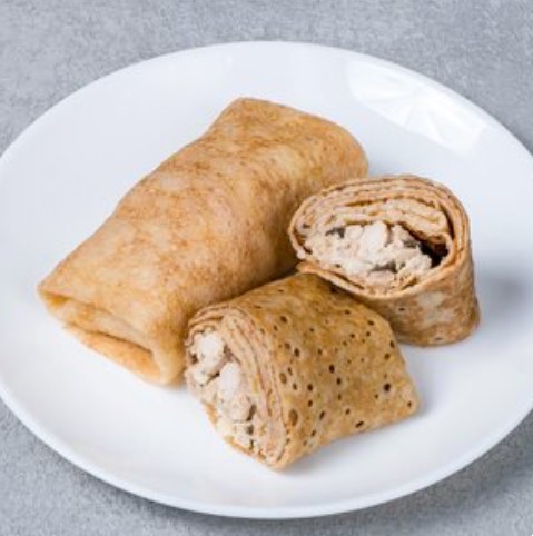 Блинчик с курицей и грибами