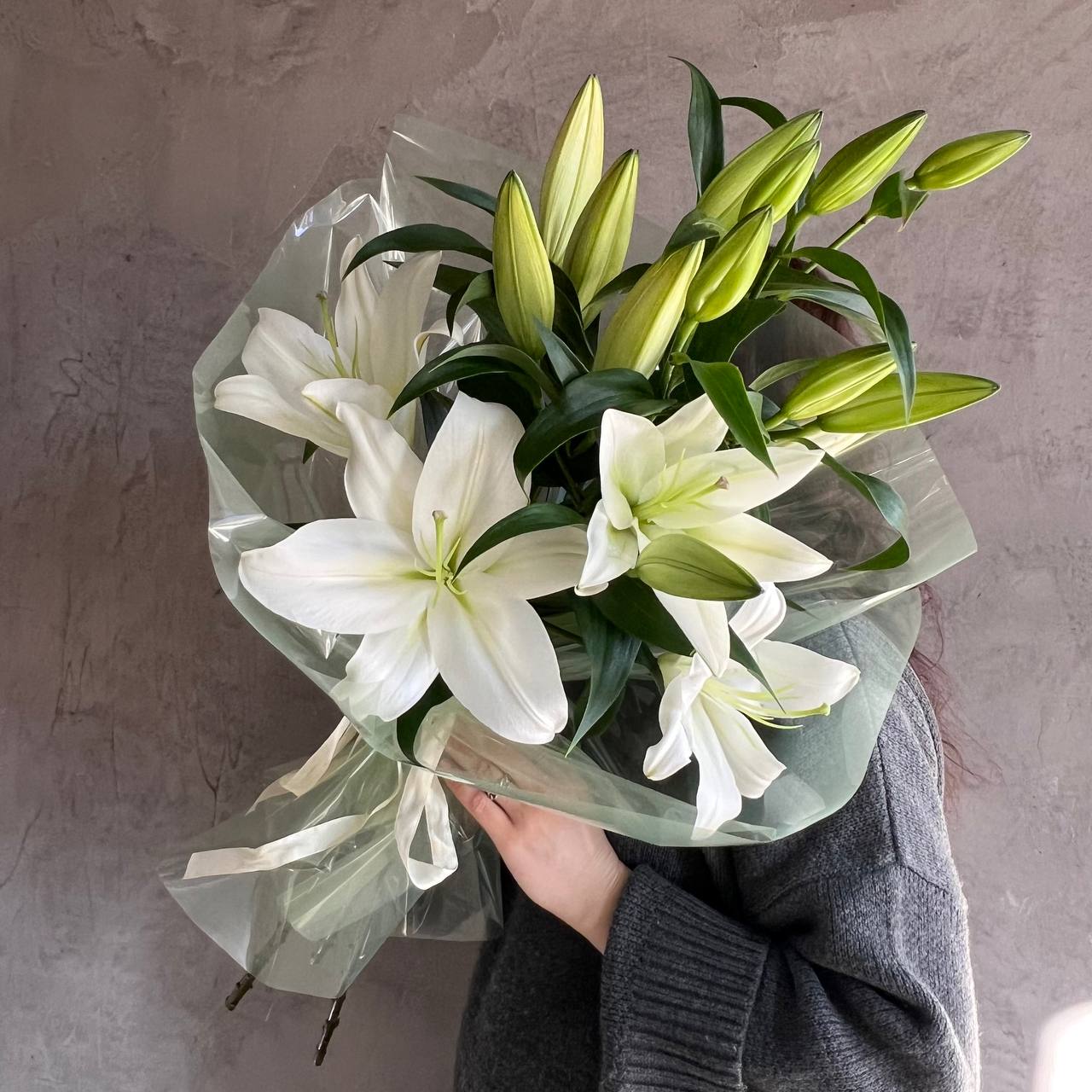 Ароматные белоснежные лилии/ 3 шт