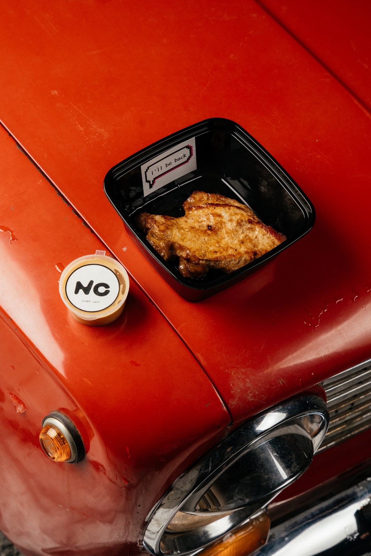 Стейк из свинины с имбирным соусом