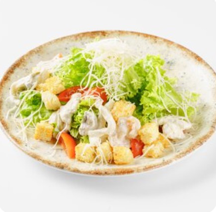 Салат Цезарь с морепродуктами