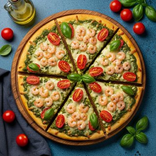 Пицца Креветка Песто