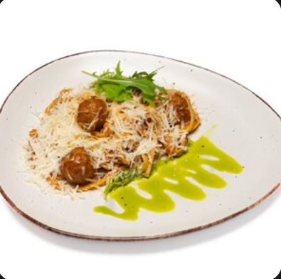 Спагетти с митболами в соусе Пелати