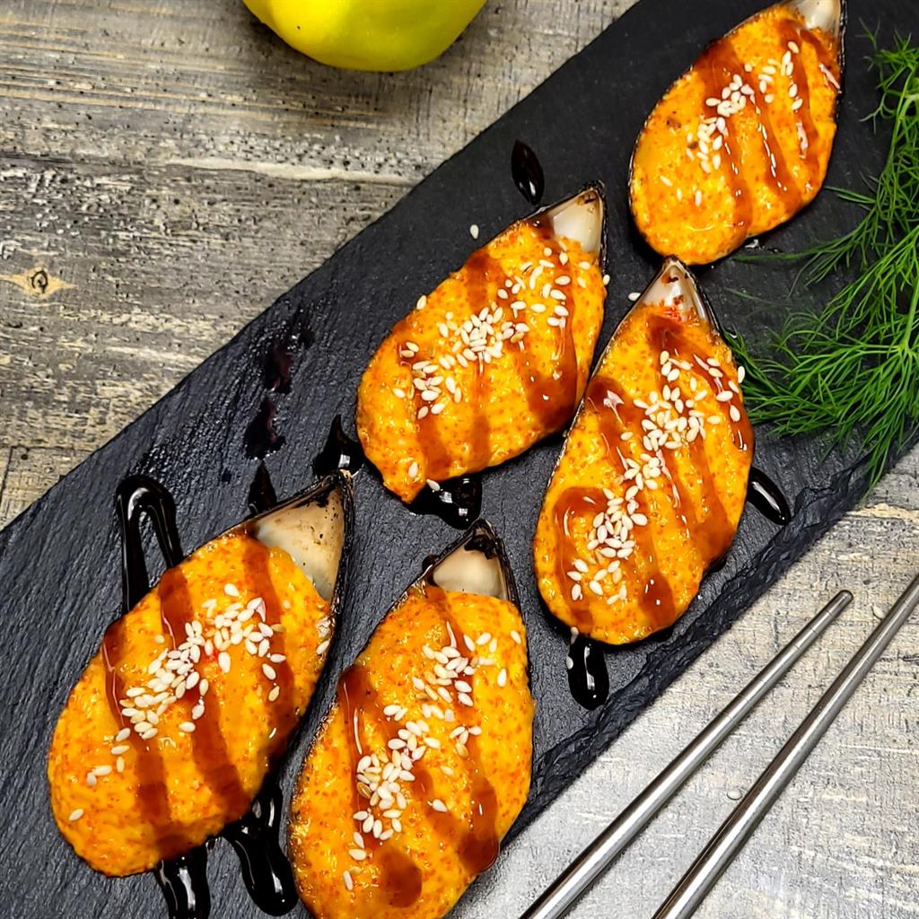 Запеченные мидии Гранд (ракушки)