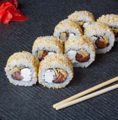 Ролл Аляска с лососем