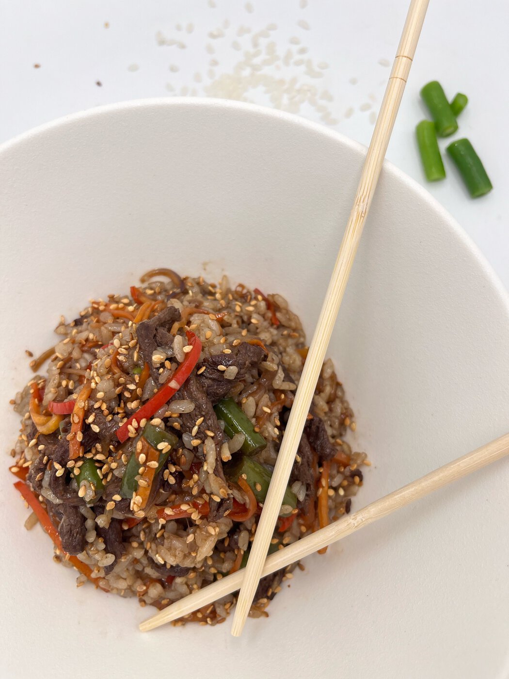 WOK Рис с говядиной в соевом соусе