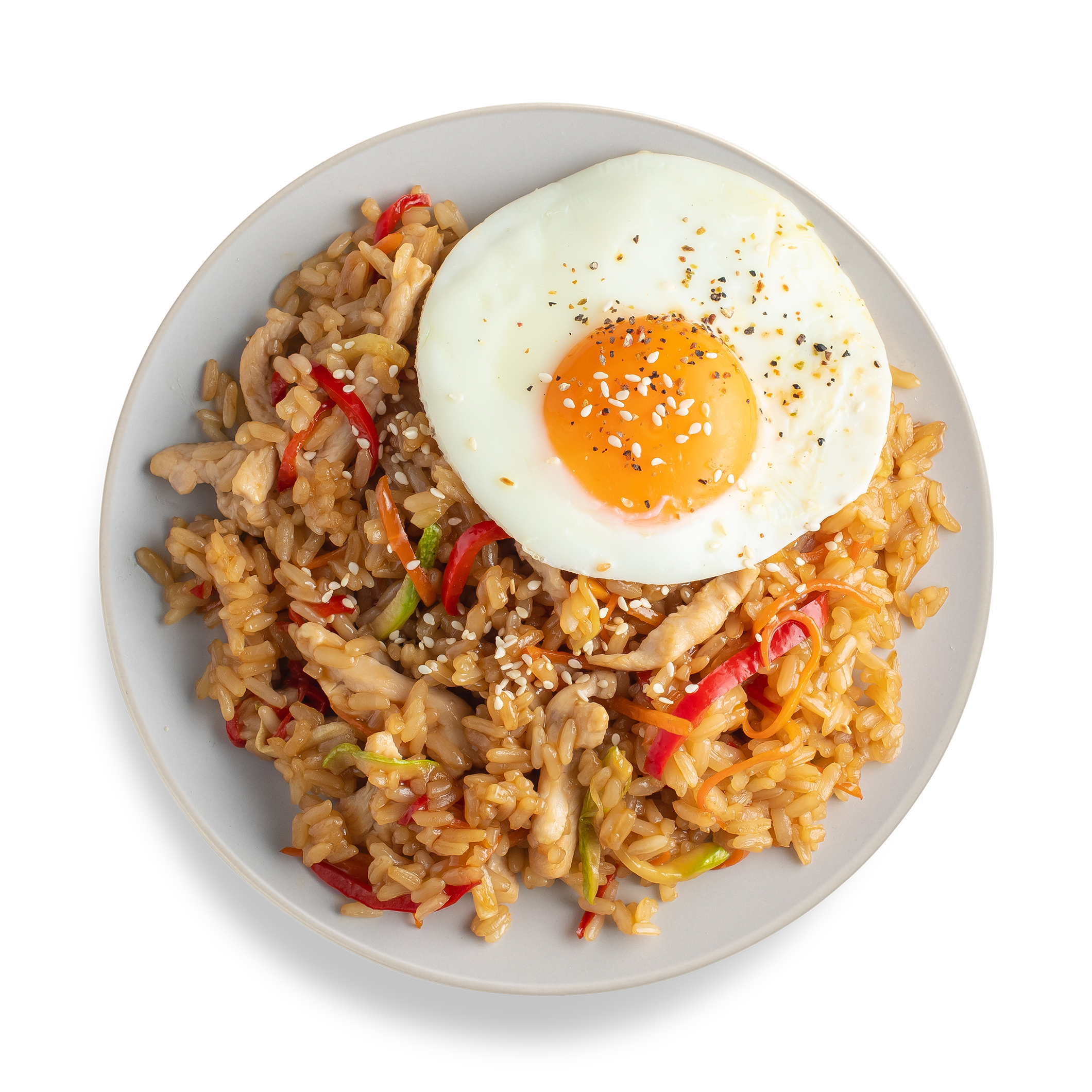 Рис по-тайски с курицей и яйцом