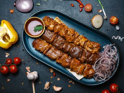 Ассорти из трех шампуров