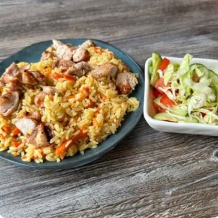 Плов с курицей и овощами