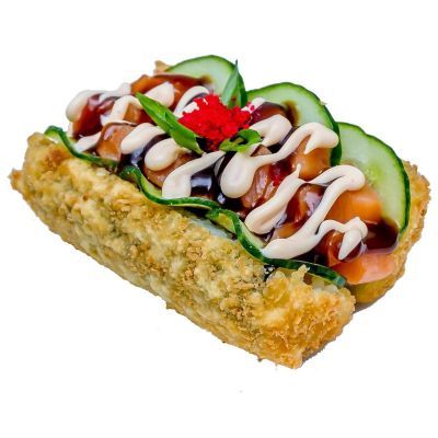 Хот Дог ролл с лососем