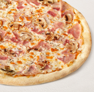 Мясная с грибами на тонком тесте 25 см