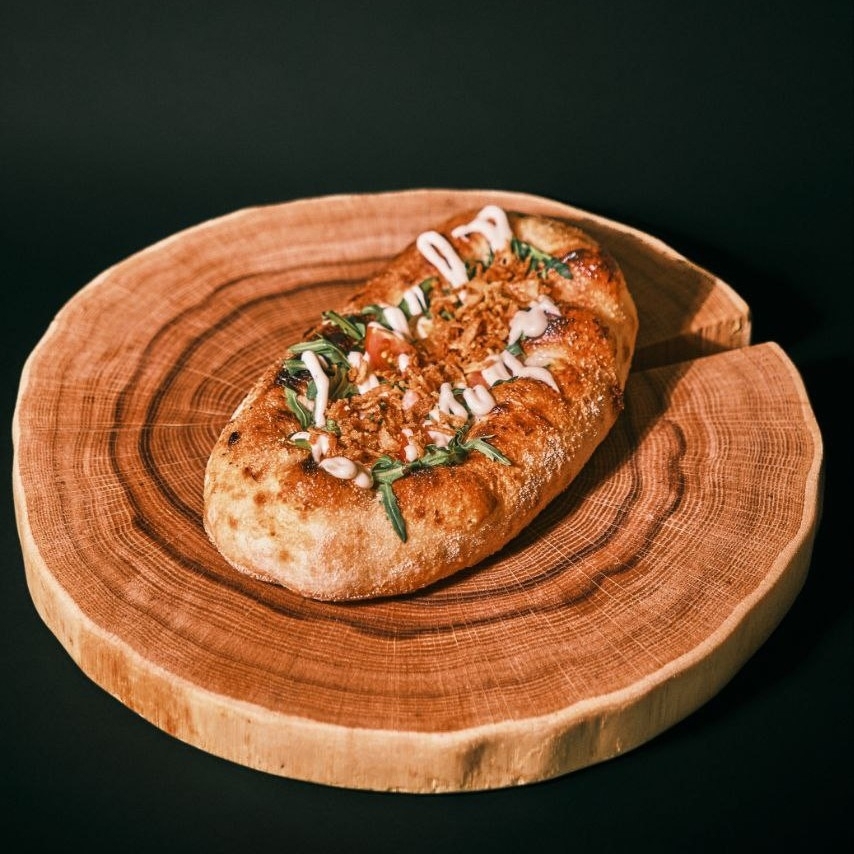 Пицца дог с креветками