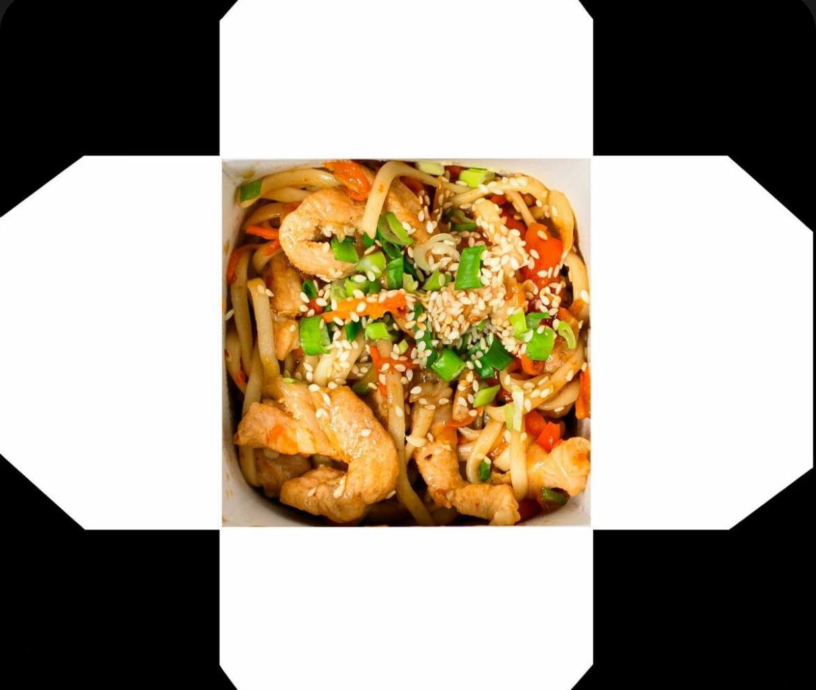 Wok удон с грибами