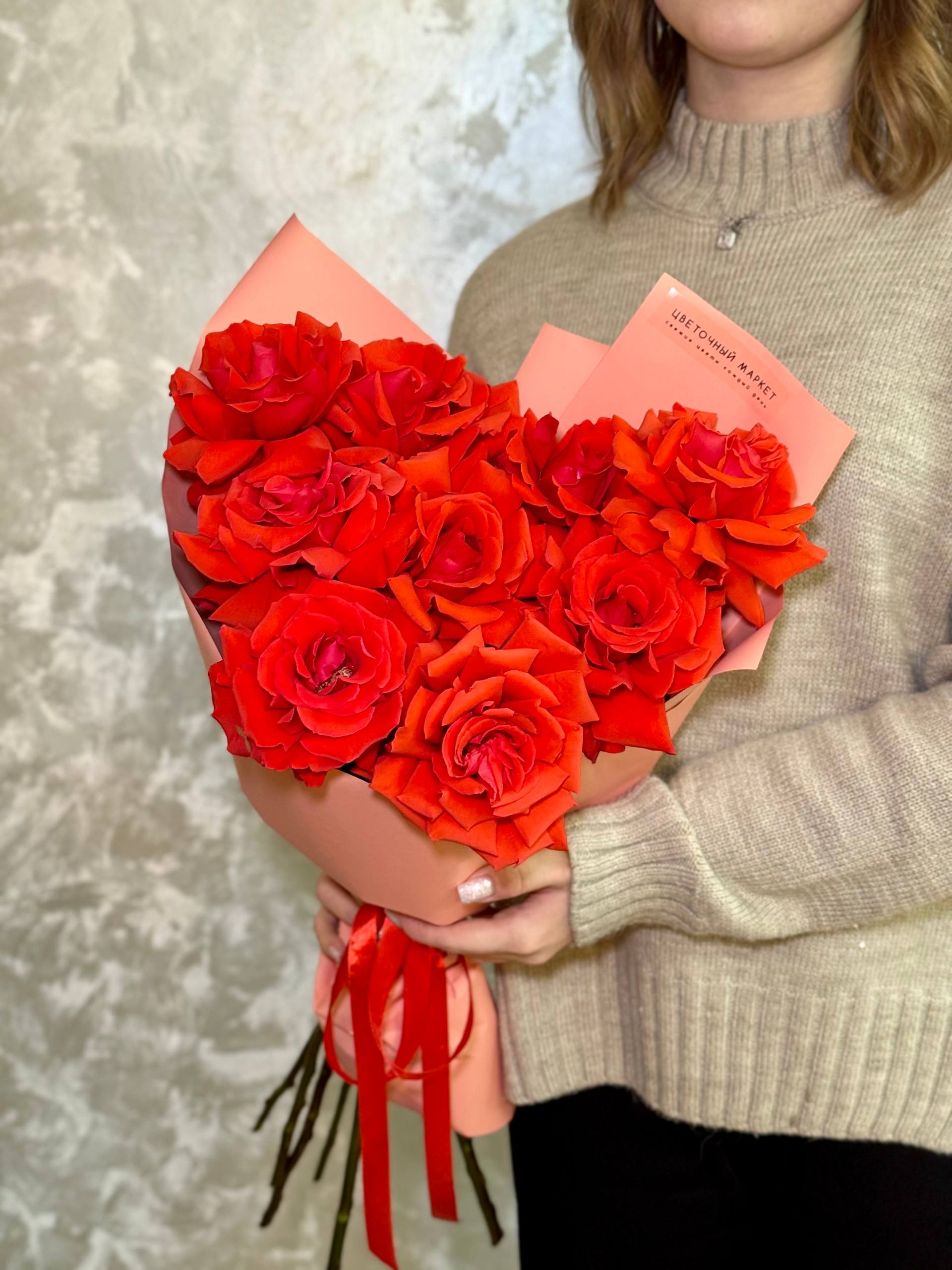 Монобукет французских роз / 9шт.