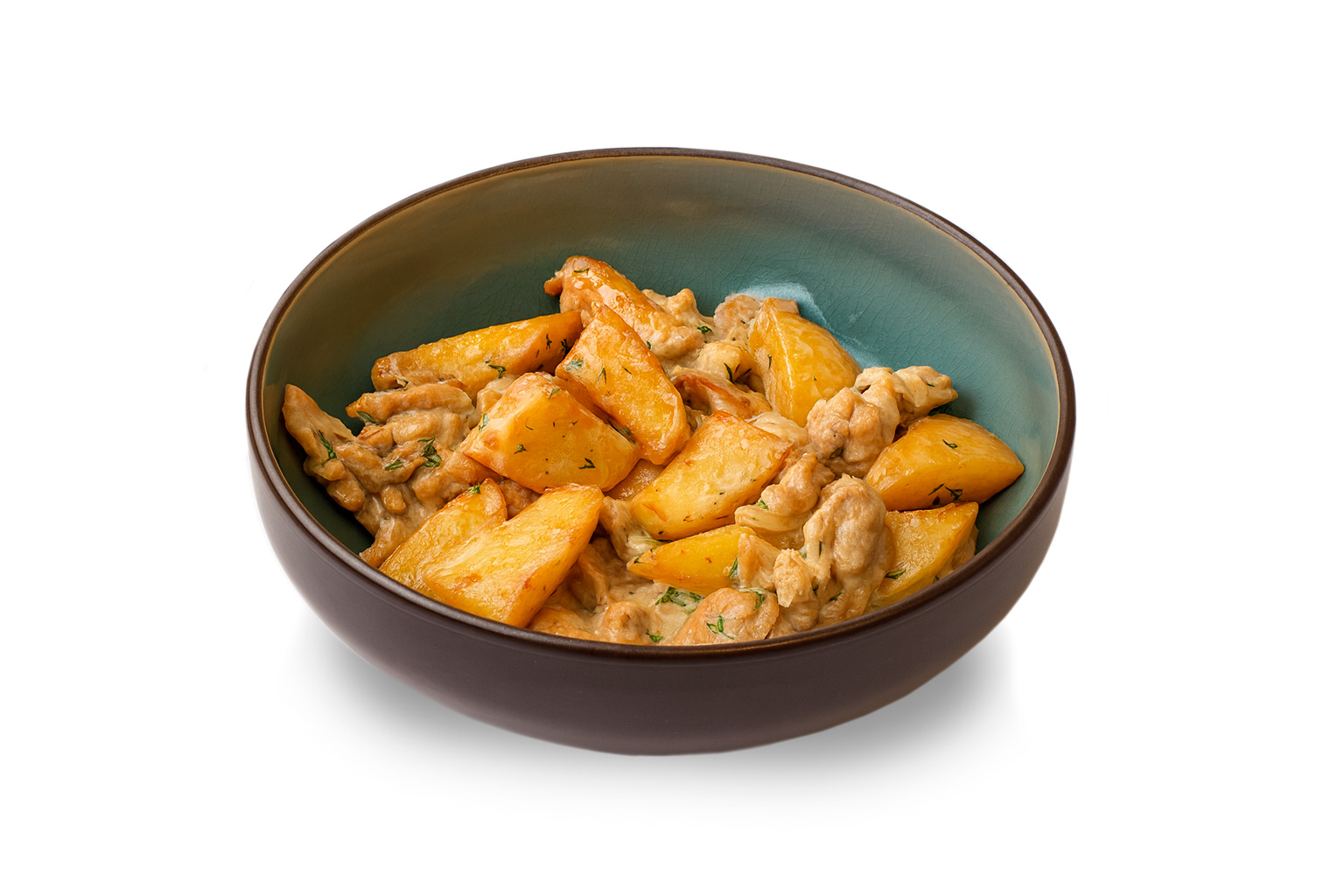 Картофель с курицей в сметане