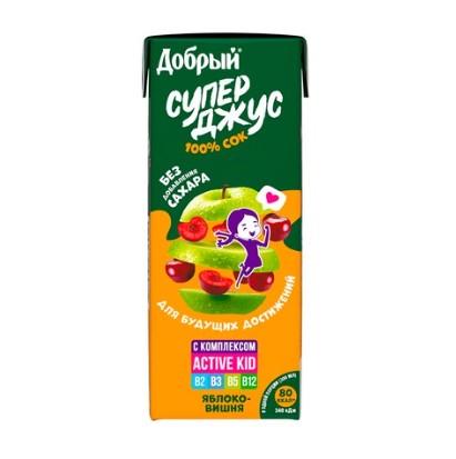 Добрый Супер Джус: яблоко с вишней