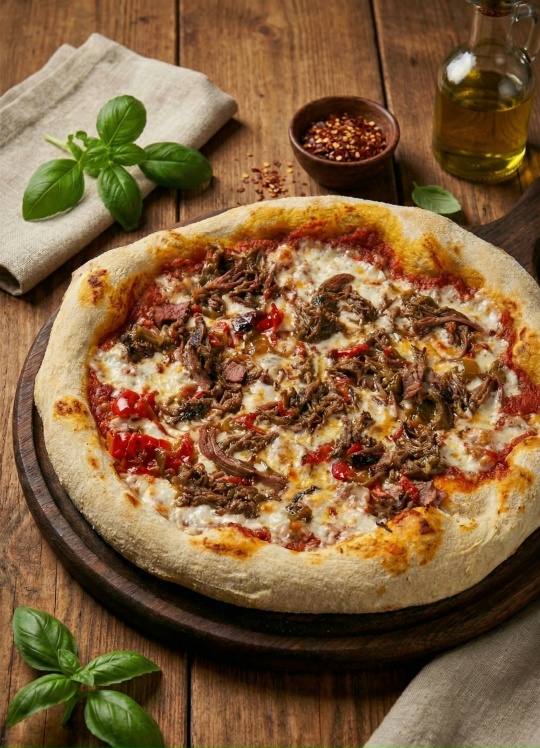 Пицца с копченой уткой конфи 33см