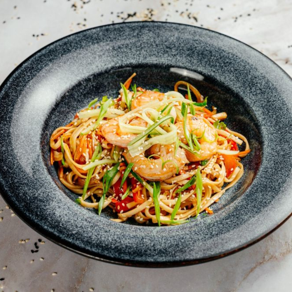 Харусаме с креветками