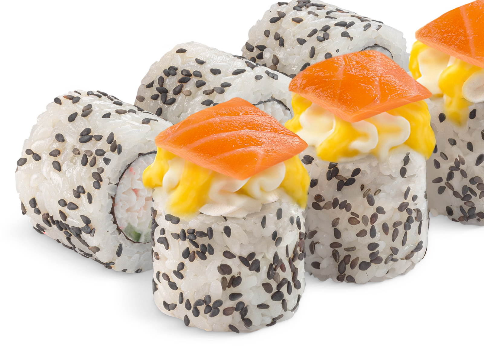 Ролл лосось-манго с крабом