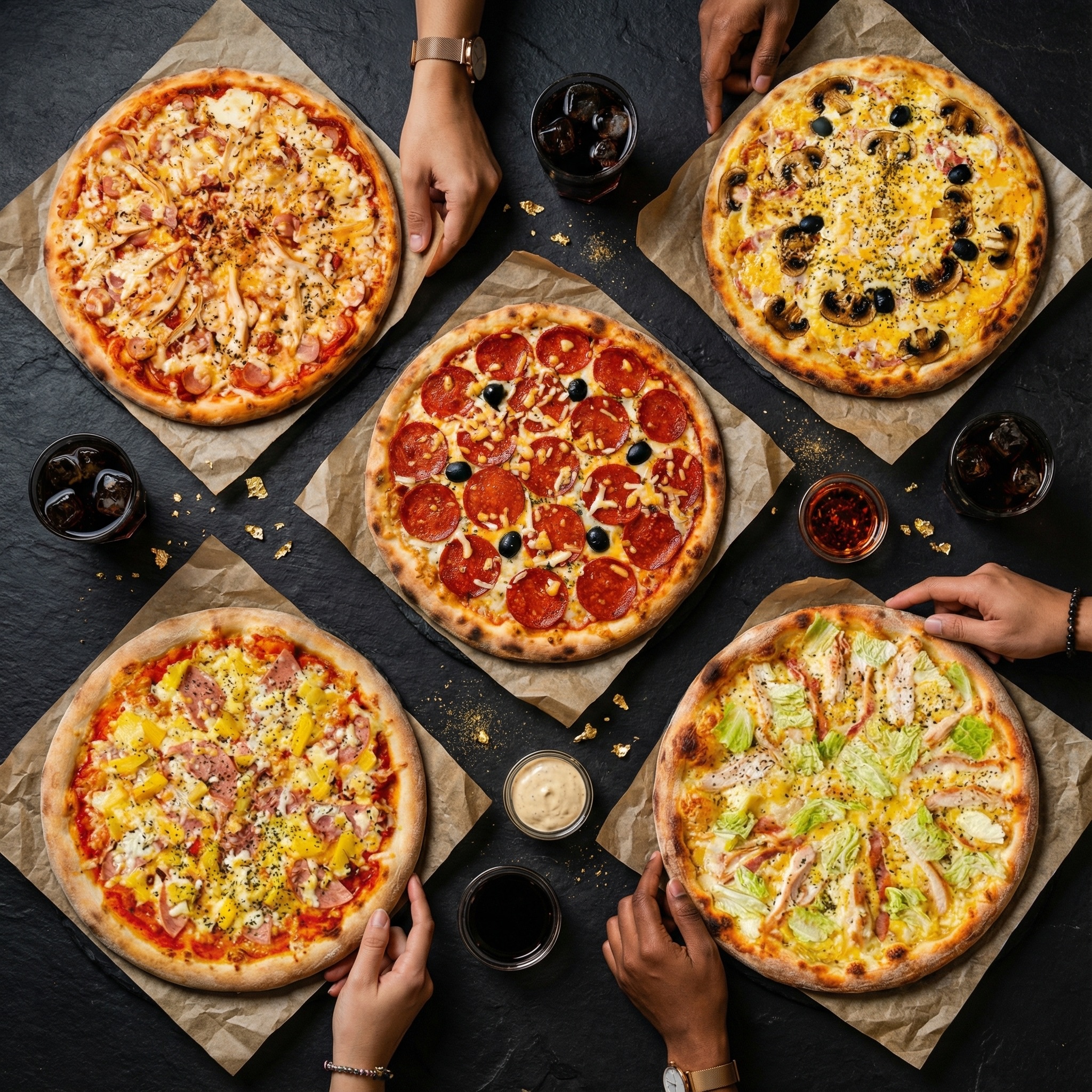 Комбо из 5 пицц 30 см