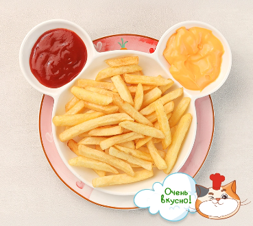Картофель фри с сырным соусом