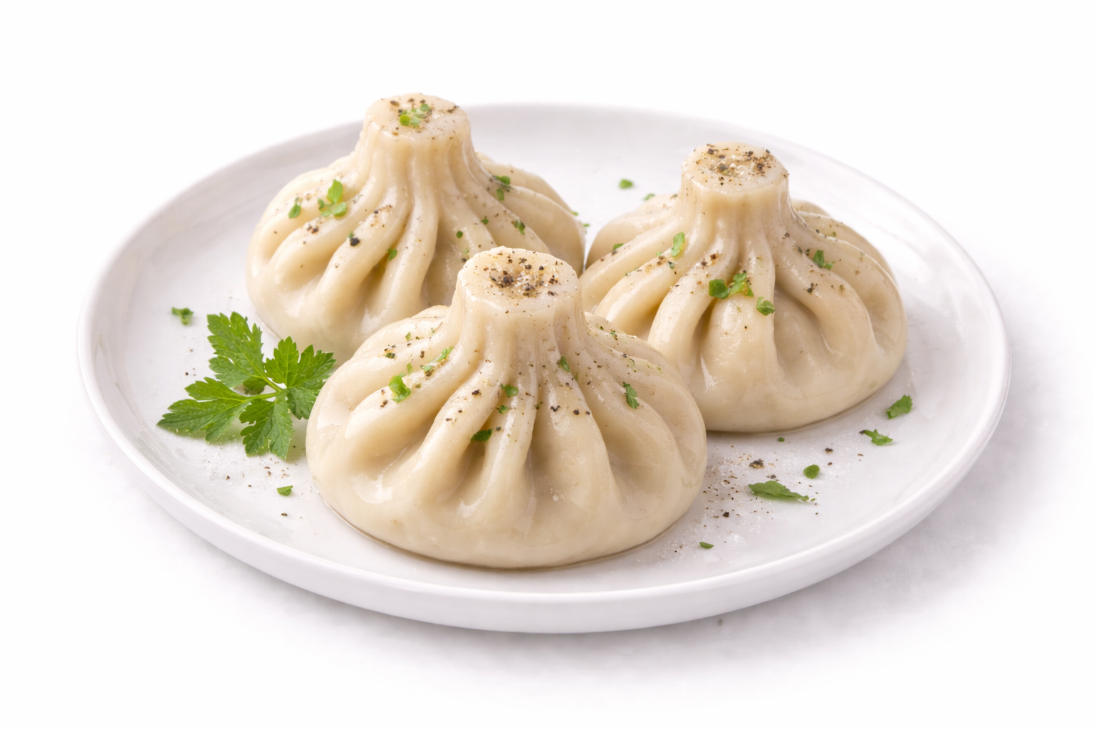 Хинкали вареные с говядиной и свининой