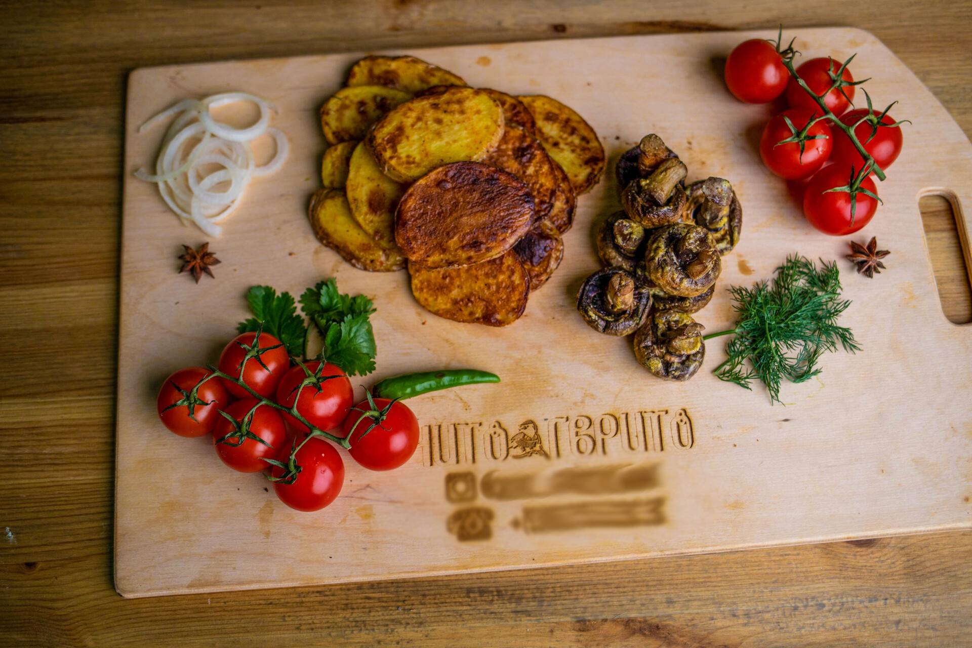 Картофель на мангале