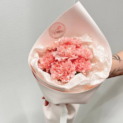 Букет комплимент «Персик» из диантусов