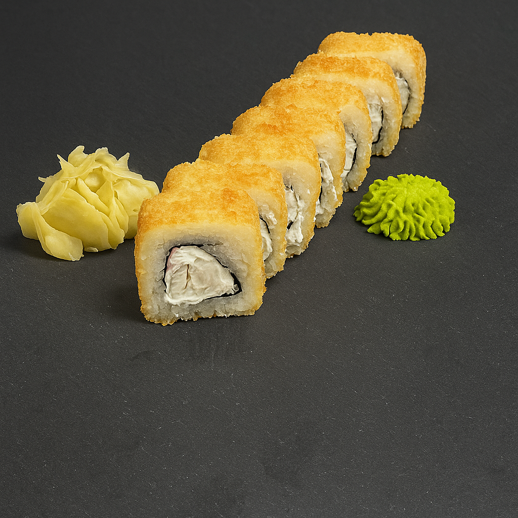 Горячий ролл с крабом