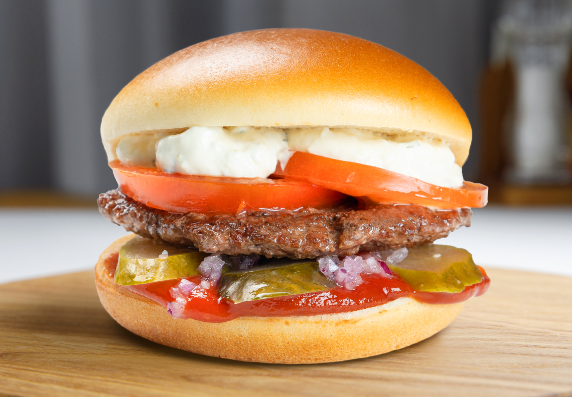 Бургер Лайт с  котлетой из рубленной говядины