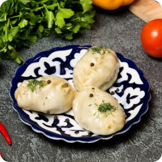 Узбекские манты с бараниной