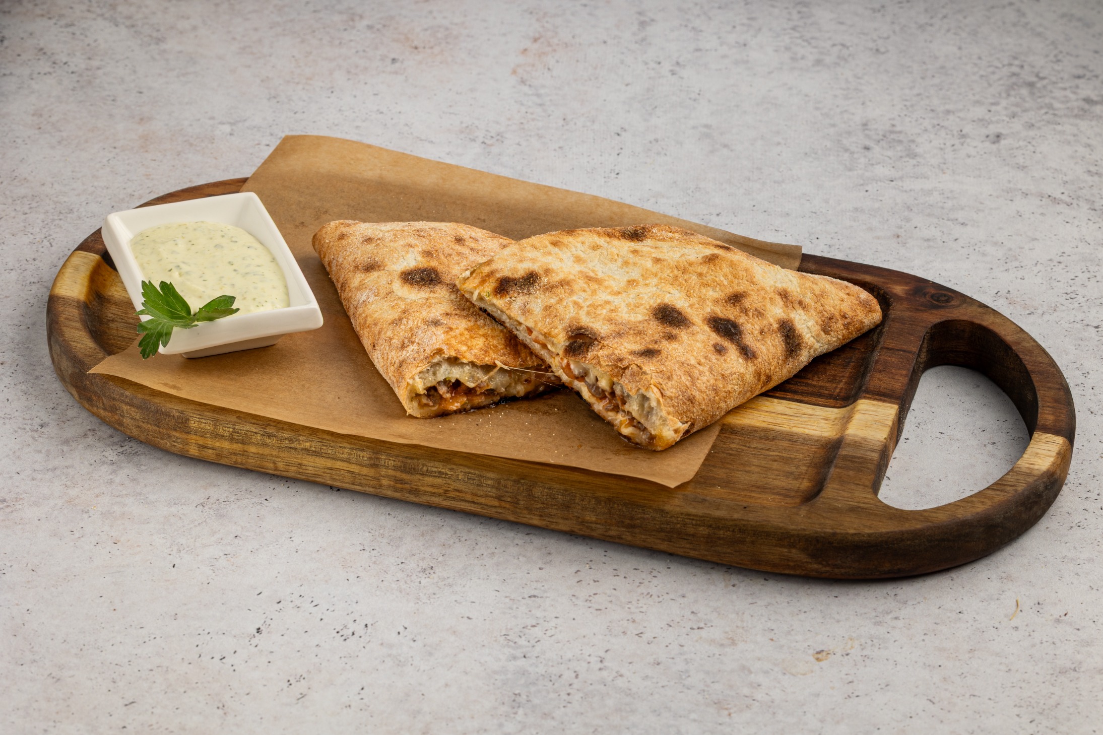 Кесадилья с мраморной говядиной