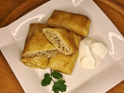 Блинчики с мясом