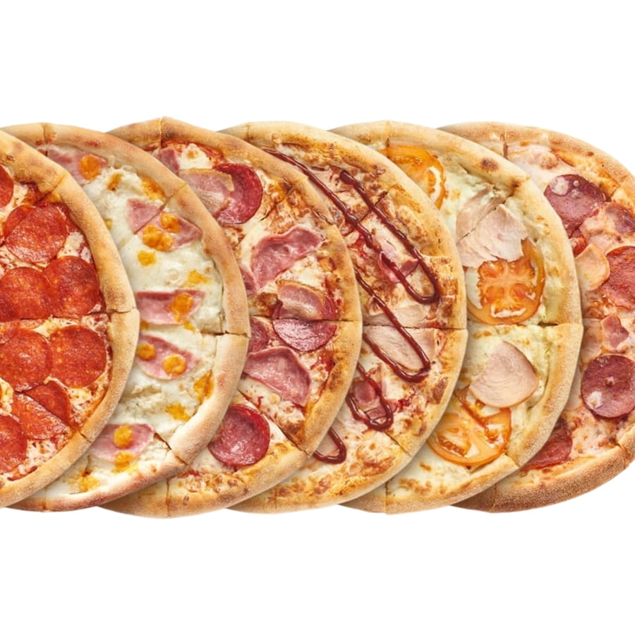 Комбо набор из 12 пицц по 30 см