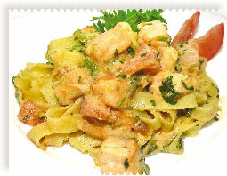 Паста с лососем