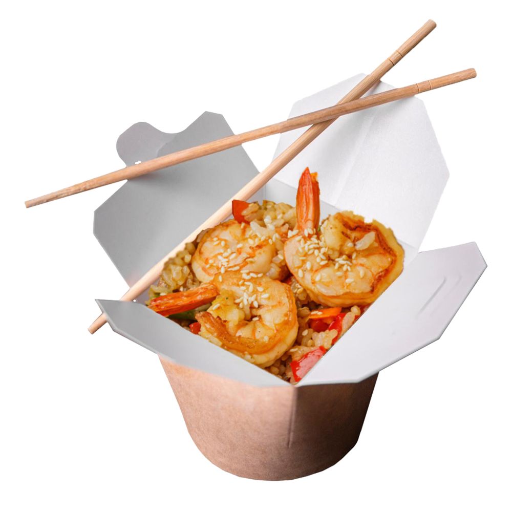 WOK Креветки в соусе терияки с рисом и овощами