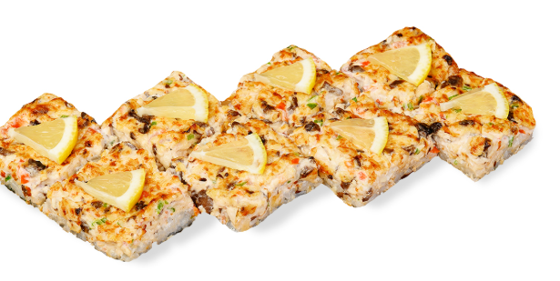 Суши пицца с курицей