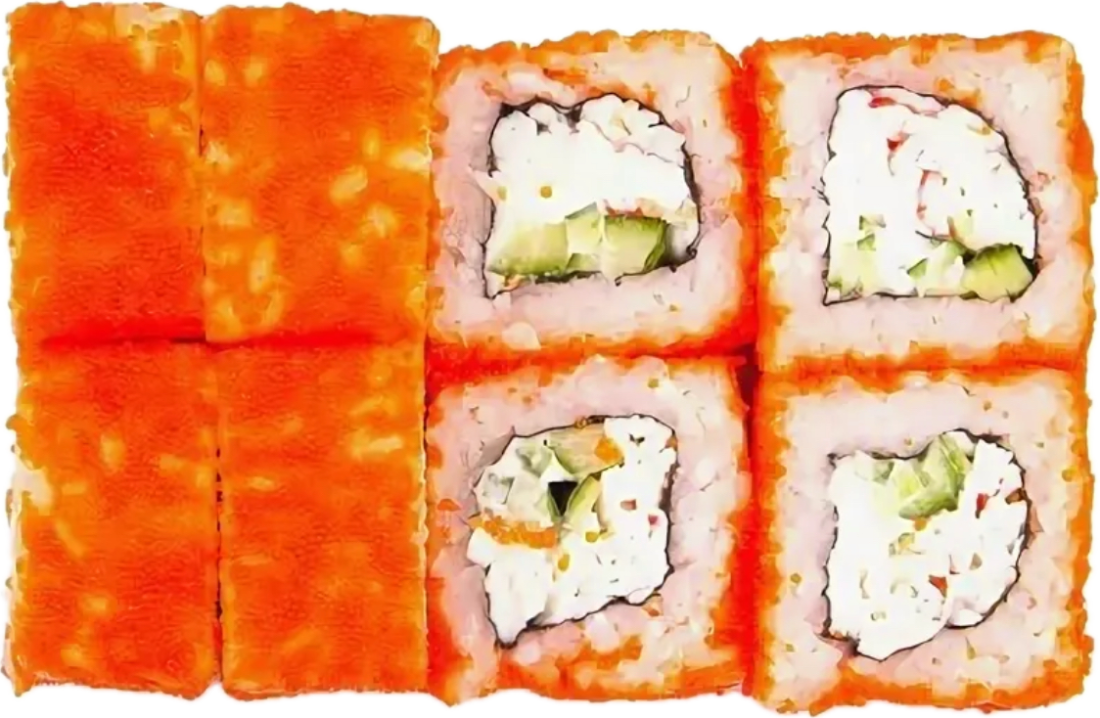 Ролл Калифорния с крабом Эконом 200г