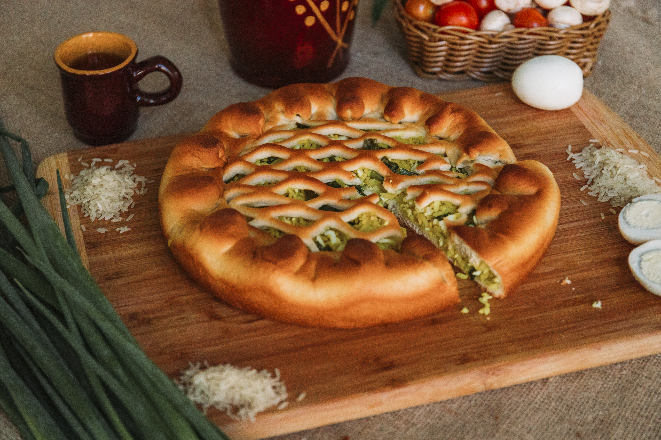 ПИРОГ С РИСОМ И ЯЙЦОМ