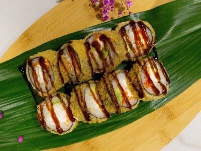 Жареный с креветкой