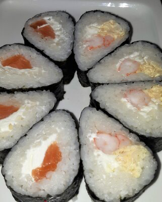 БигФуд ролл с креветкой и лососем