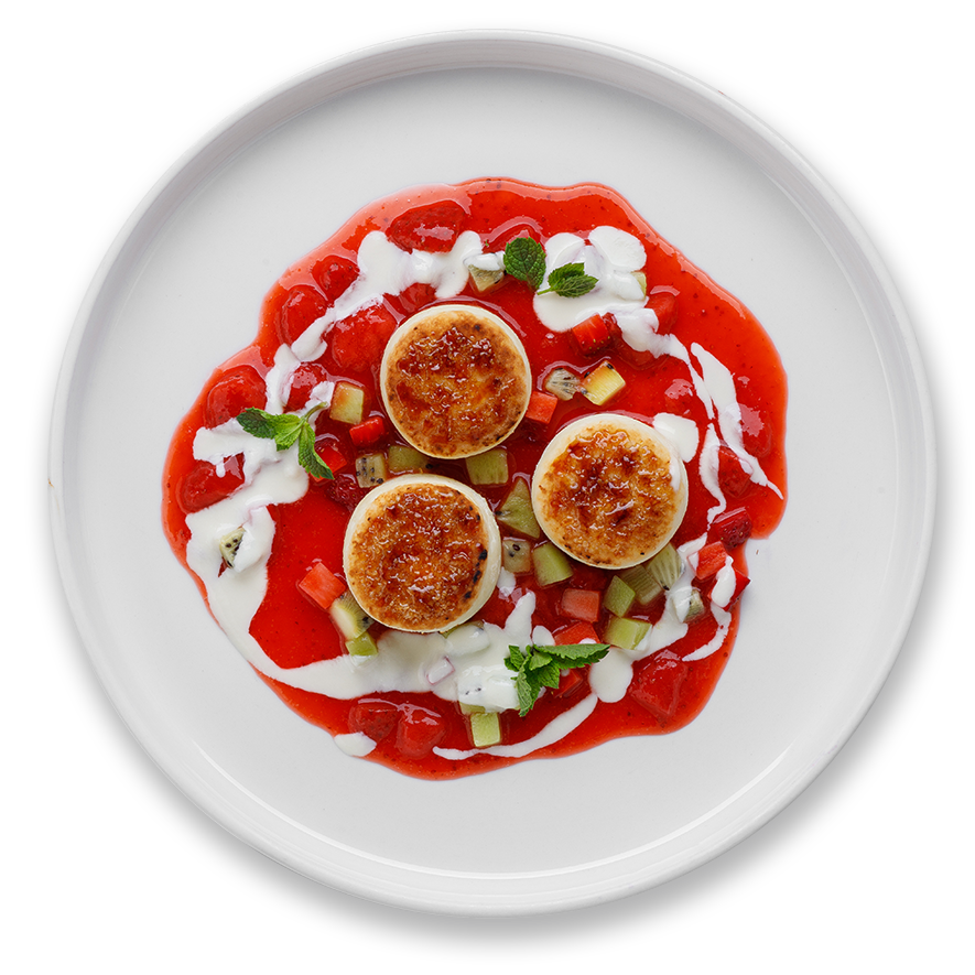 Сырники с клубничным кули