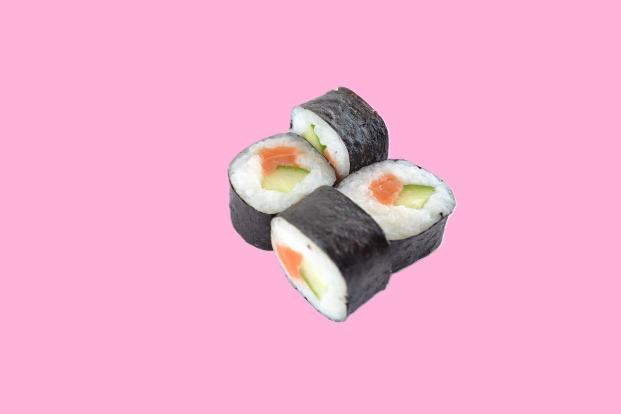 Маки Лосось, огурец
